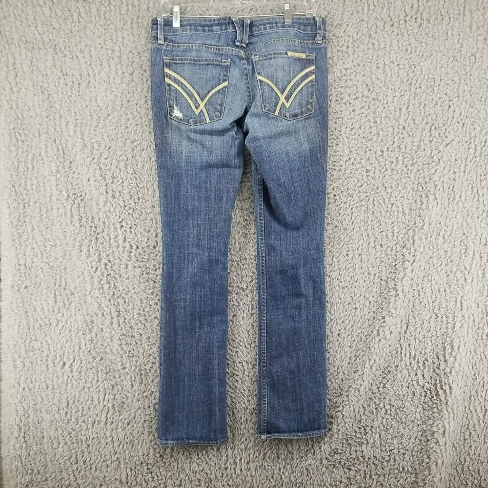 William Rast Jeans Womens 27 Tall Blue Sadie Straight Leg Stretch Denim *Read* - Picture 9 of 12